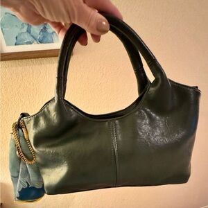 BRAND NEW 1 Of A Kind Green Leather Handbag with embellishments for you!